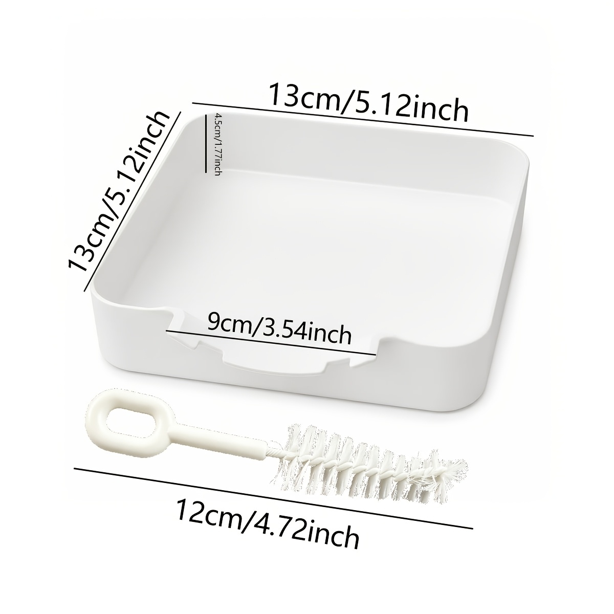 TEMU 2-pcs: Washing Machine Drainage Tray + Brush, Ideal Water Collector, Prevents Laundry Room , For Bosch, For Washing Machines