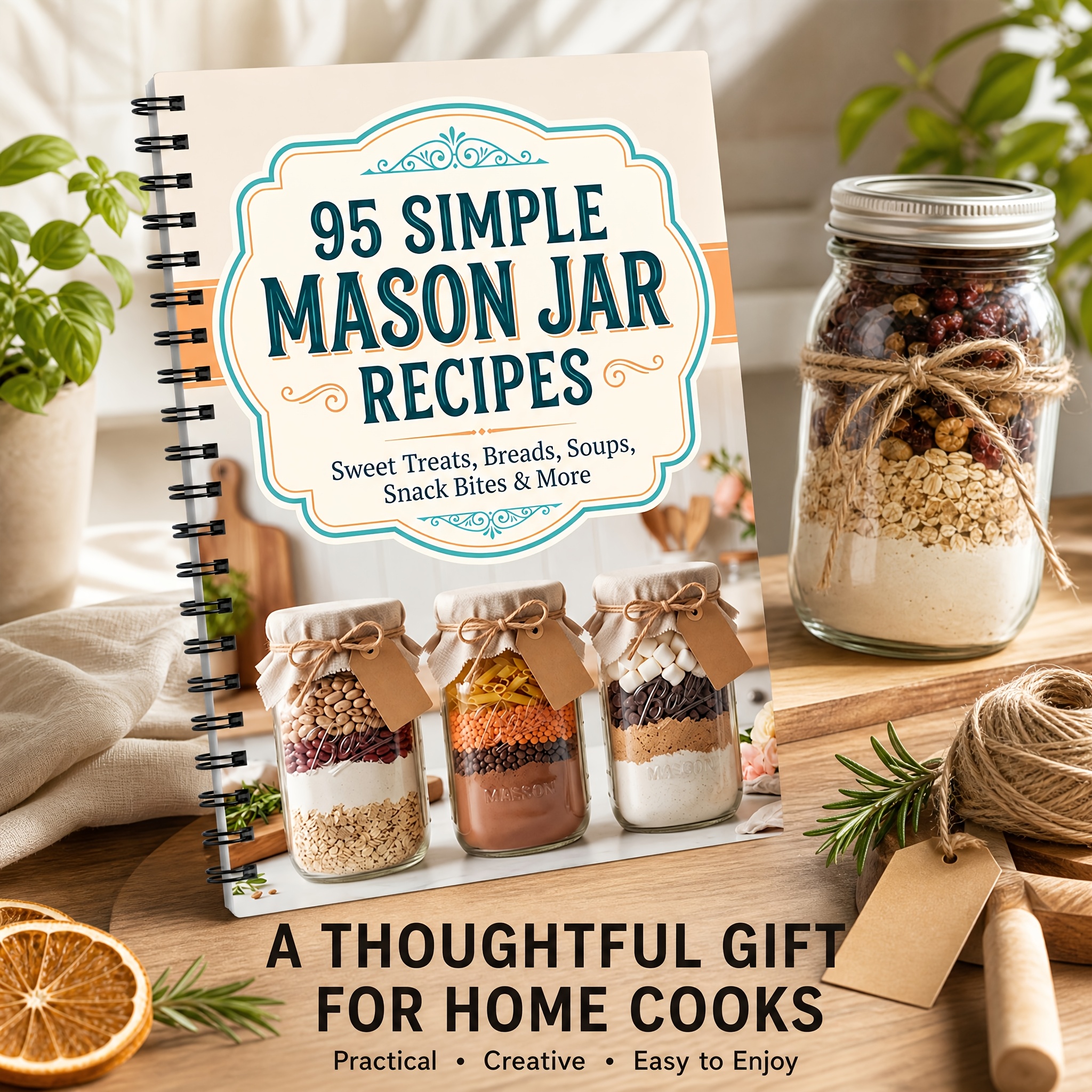 TEMU Guide de recettes simples en bocal Mason : Stockage pratique des repas pour le camping, la préparation aux d'urgence et le stockage à long terme