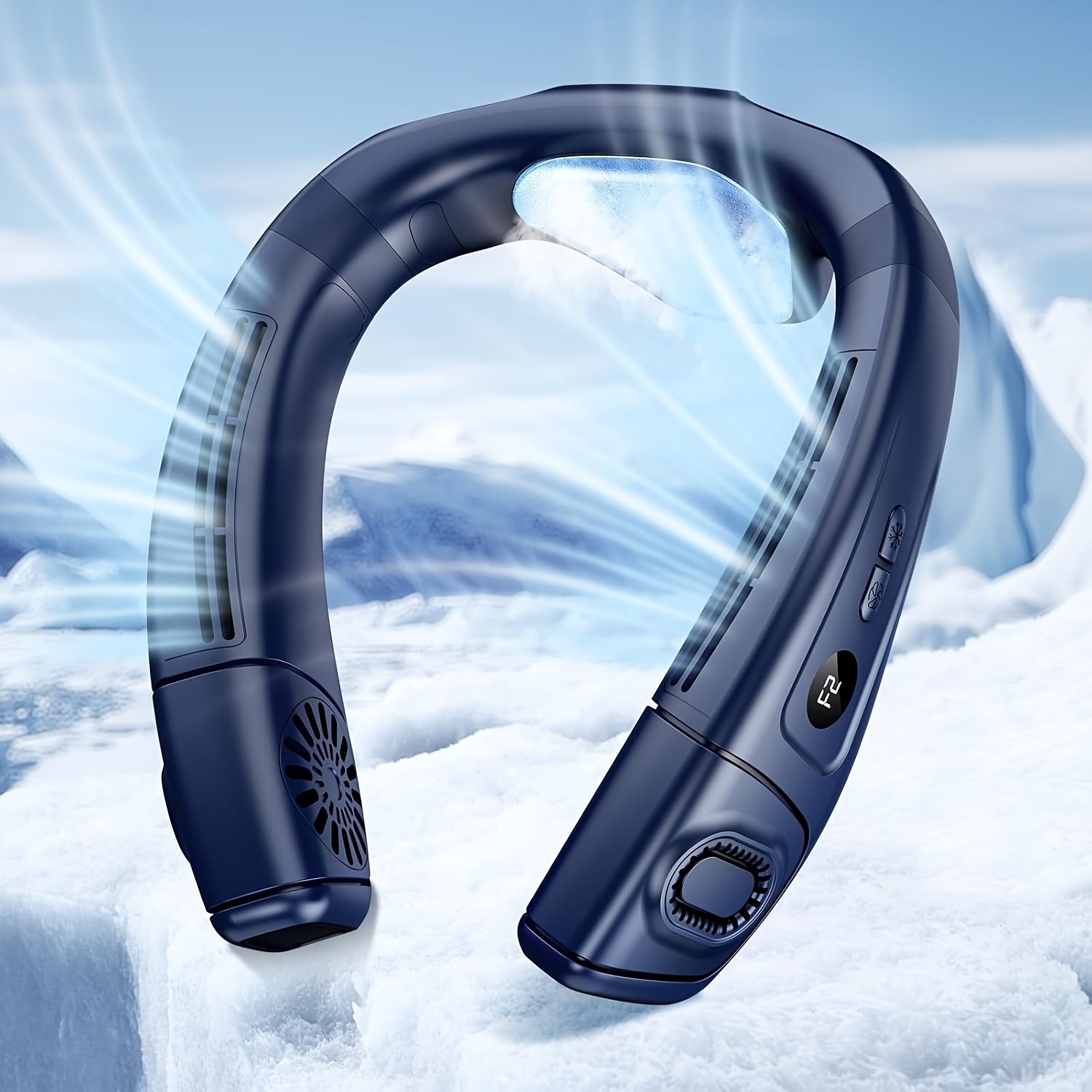 Wearable Neck Fans That Provide a Cool Breeze, Featuring Bladeless Design, Rechargeable Battery, And Multiple Speed And Wind Mode Options