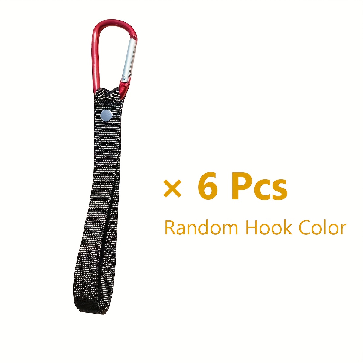 TEMU 6-pack Hooks, Multifunctional Bag Clips & Strollers Clips, Installation, Sturdy & Safe Clasp, Suitable For Strollers, Motorcycles, Scooters &