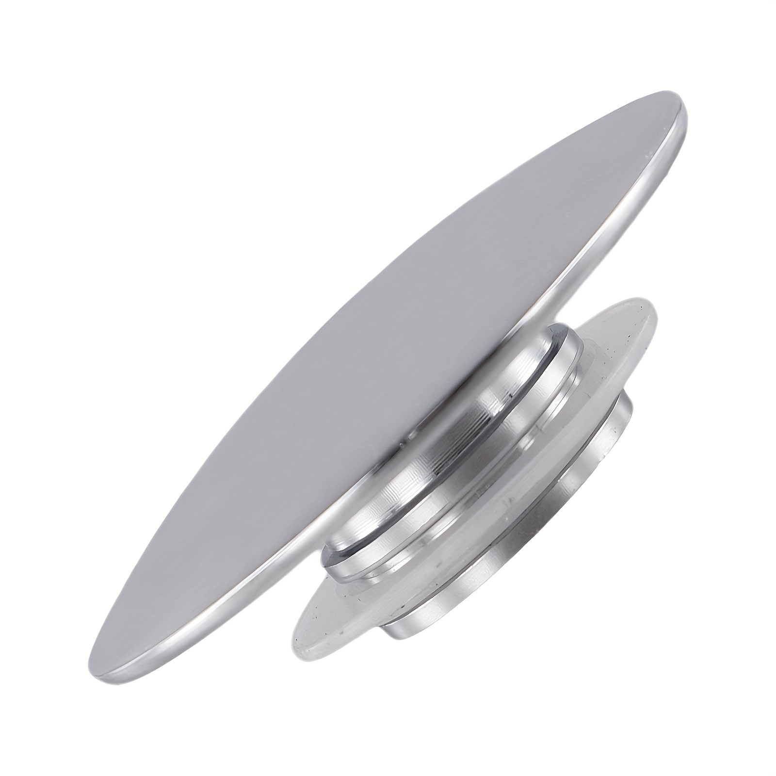 Image of Basin Waste Sink-plug Silvery Chrome 66mm Popup-caps Click Push Button Replacement Part Silvery Color Screw Thread M8