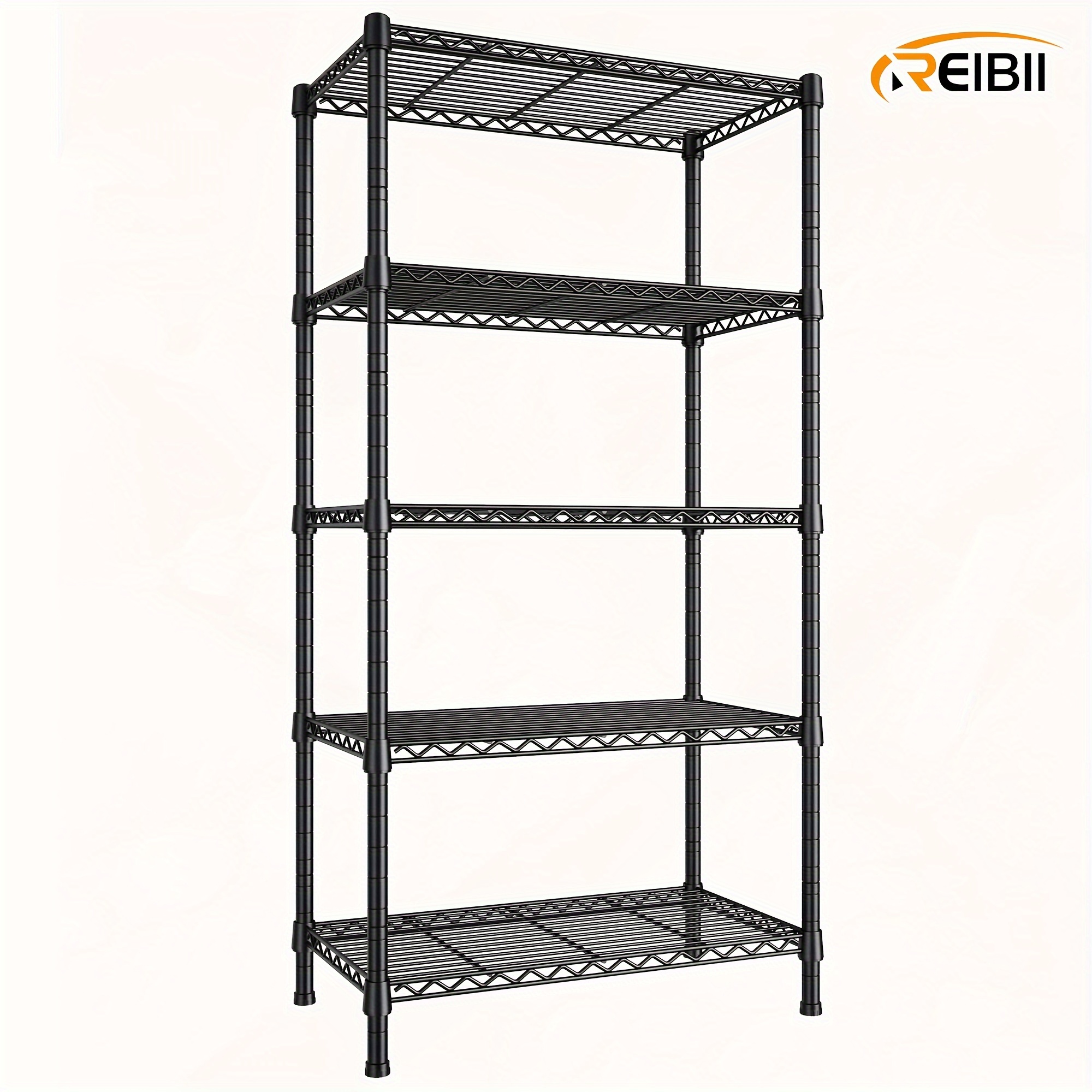 

Wire Shelving Rack 5-tier Metal Shelves For Storage Adjustable Garage Shelving Heavy Duty Storage Shelves For Storage Rack, 24" W X 14" D X 59" H