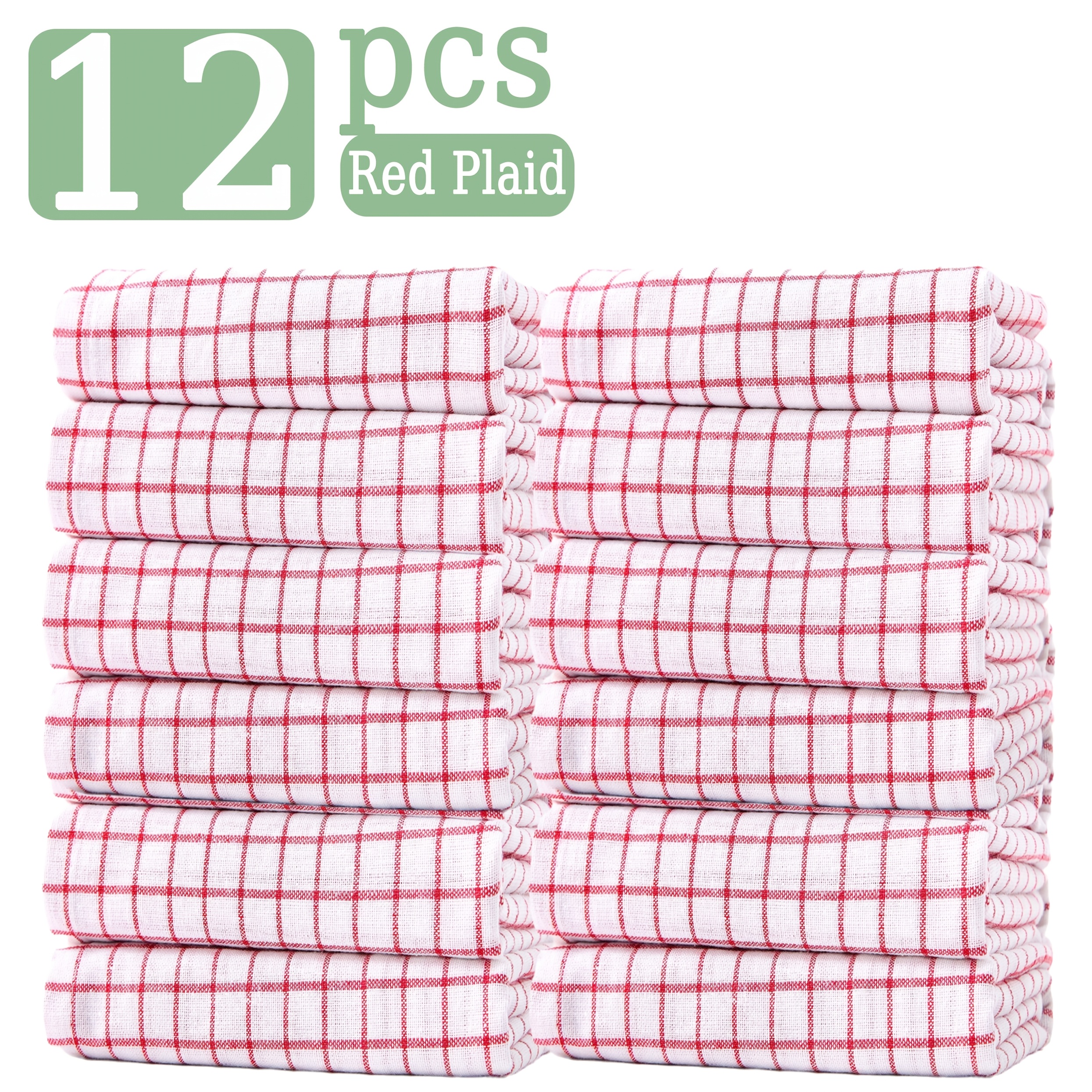 6/12pcs Classic Black & White Striped Kitchen Towels - Reusable, Cotton, Large Rectangular Dish Cloths Black Series Tea Towel, 50X70cm