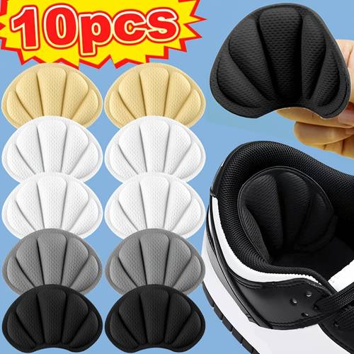 10pcs heel grips self anti slip protective pads thick non slip shock absorbing insoles to enhance shoe prevent and heel slippage suitable for casual shoes sneakers and white shoes reduces shoe size anti slip heel