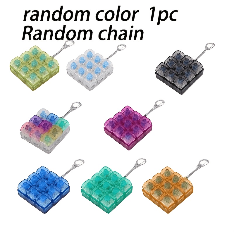 Image of 1 Relax Keychain Fidget Toy, Keyboard , Keyring, Calming Gadget, Random Color, Focus And Relaxation Halloween/thanksgiving/christmas Gift, Easter Gift