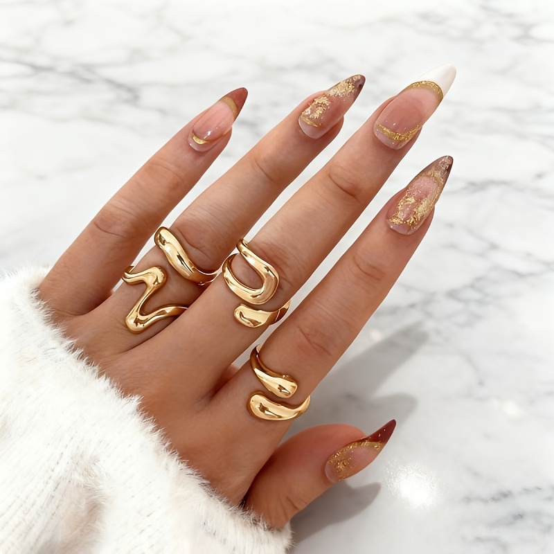 TEMU This Luxurious Ring With Smooth Geometric Shape Is The Perfect Accessory For Daily Wear, Travel, Parties, And Gatherings. A Simple And