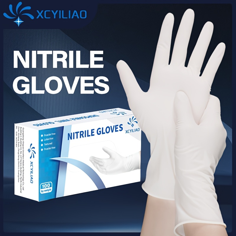 100pcs   removable box disposable gloves nitrile gloves pvc gloves latex free powder free fingertip   screen waterproof and oil proof suitable for food handling daily cleaning living room kitchen