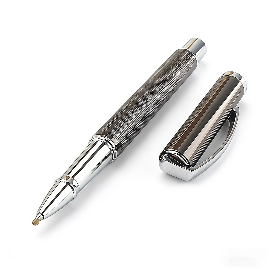Elegant Metal Mesh Rollerball Pen - Medium Point, Snap Cap Closure For Office & School Use - Perfect Gift Idea