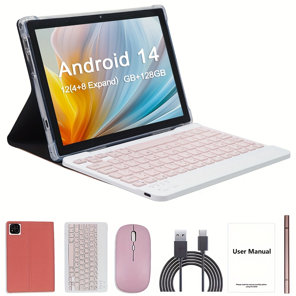 【未使用品】Android14 タブレット キーボード マウス 保護ケース付き 10.1インチタブレット android 14 os キーボード マウス ケース