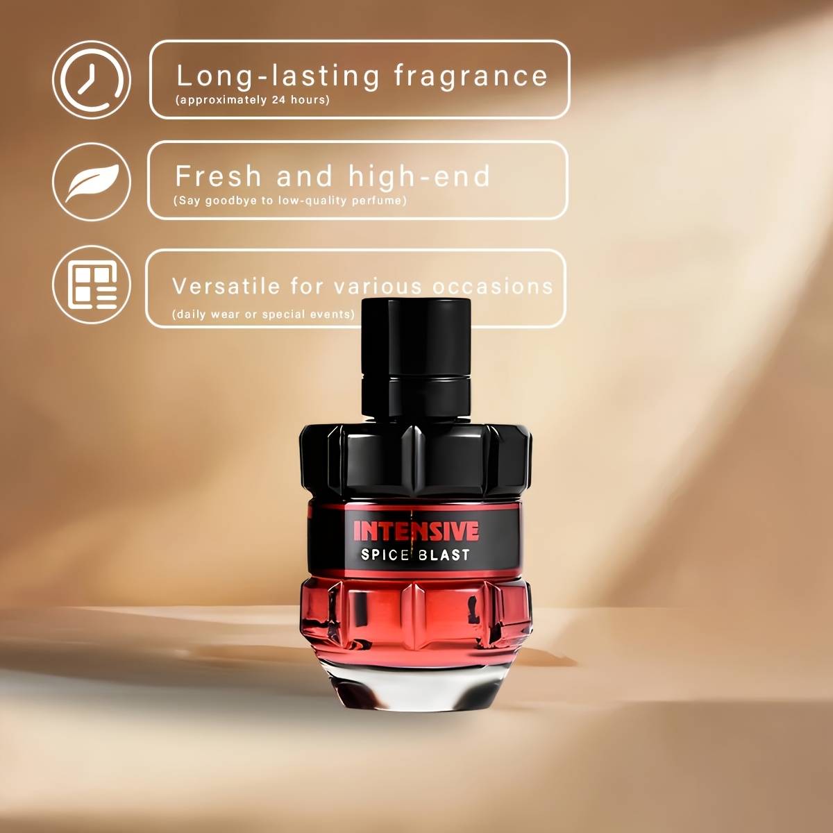 [Spice Blast Cologne 100ml] New Men's Cologne Spice Blast Intensive 100ml/3.4oz | Cardamom, Smoky Amber & Vetiver Essence | 24-Hour Warm Spicy Scent for Winter Celebrations, Ski Trips & Formal Dinners