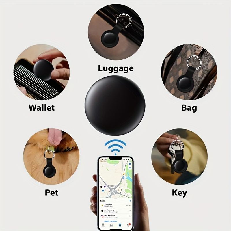 1 2 4pcs   with silicone protective sleeve compatible for ios   app   iphone for ipad not for   wireless smart   gps worldwide   keys bags wallets suitcases a tag support   replaceable battery privacy protection