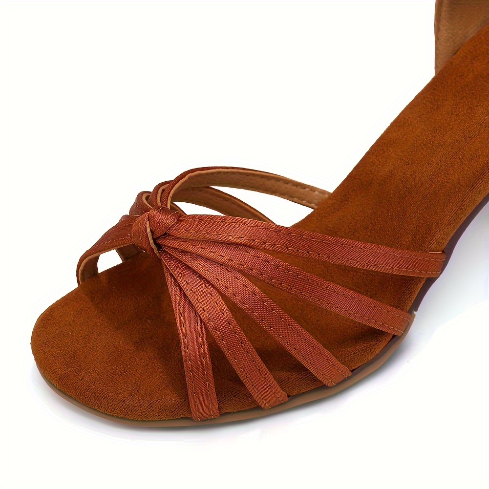 womens high heeled latin dance shoes breathable fabric upper soft insole high heel design