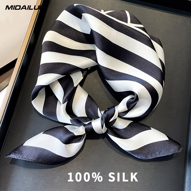 Image of 100% 20.87 * 20.87 Inch Breathable Square Scarf Decorative Square Scarf Elegant Accessory Non Stretchable Suitable For Outdoor Decorative Accessories