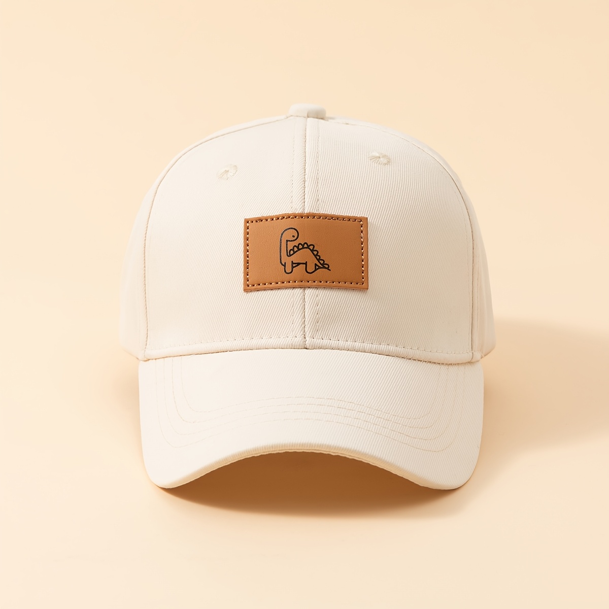 Image of Dinosaur Patch Kids' Baseball Cap, Suitable For Outdoor Sun And Daily Casual Wear