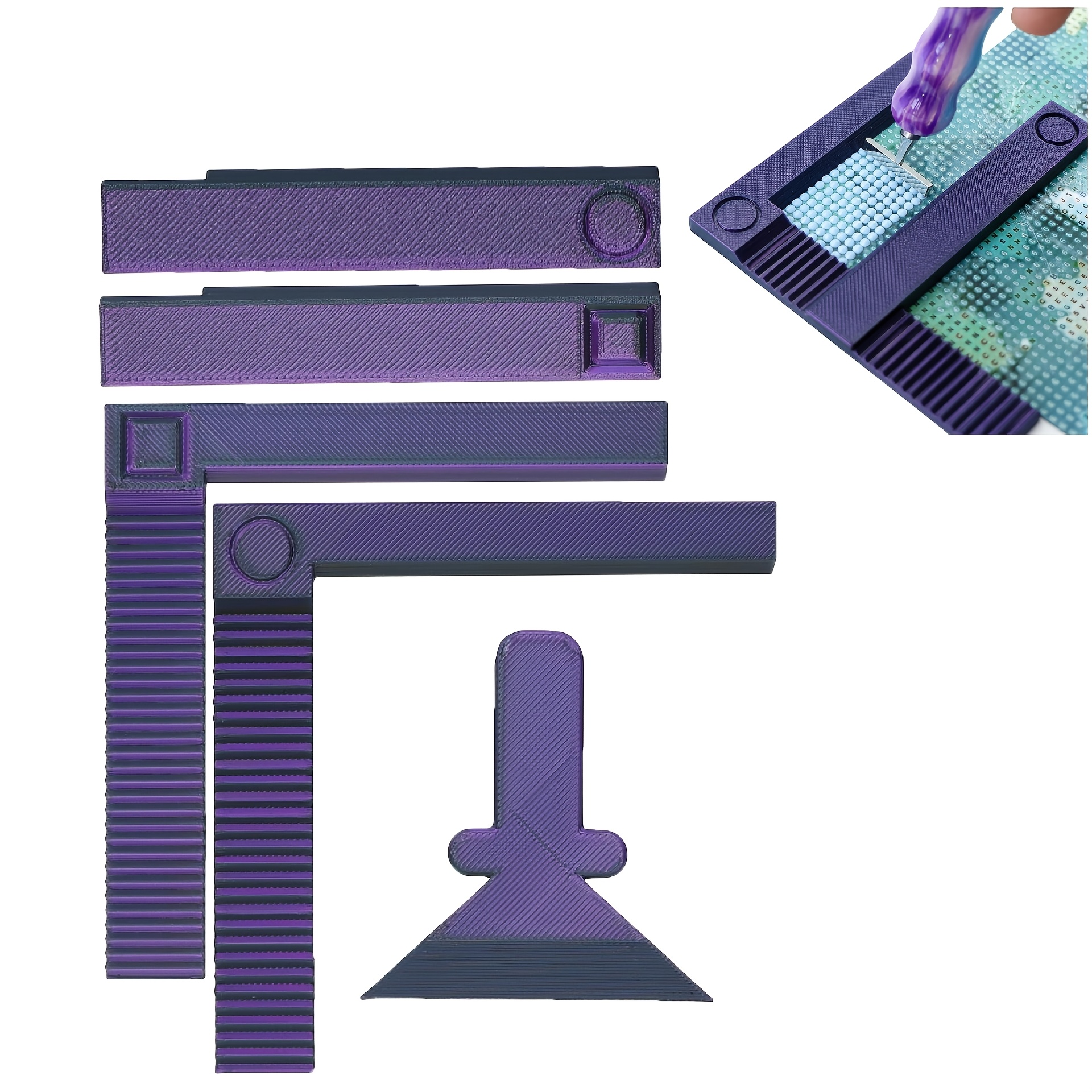 TEMU Lot de 5 positionneurs de verrouillage à positionnement libre pour toile de peinture diamant DIY, en plusieurs couleurs au , correcteur, pour