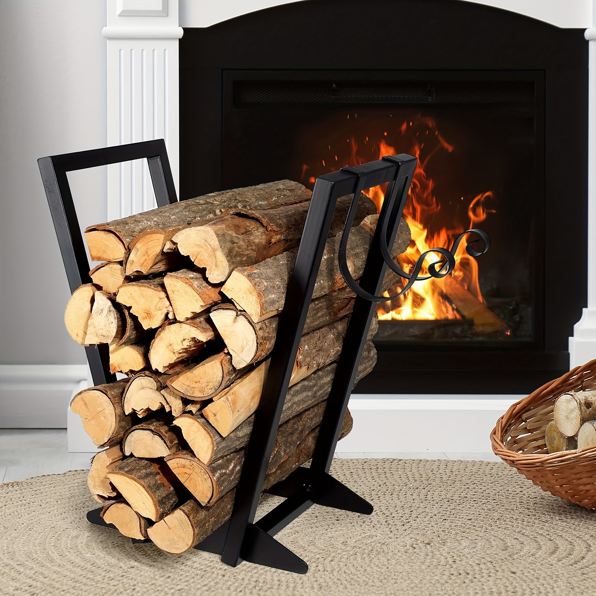 Rack Indoor Firewood Fire Log Rack Firewood Log Store