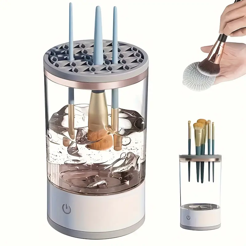 electric makeup brush cleaner automatic cosmetic brush details 2