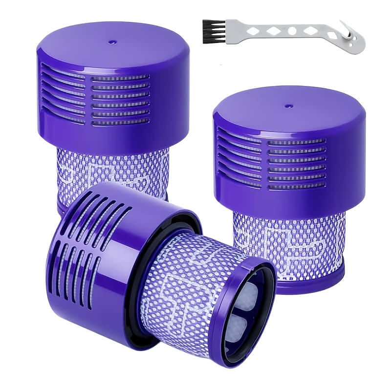 E-shop 3 Stück + 1 Stück, V10 Filter Ersatzteile für Dyson Staubsauger, kompatibel mit Dyson V10, SV12, V10 , V10 Cyclone Serie, V10 Total Clean,