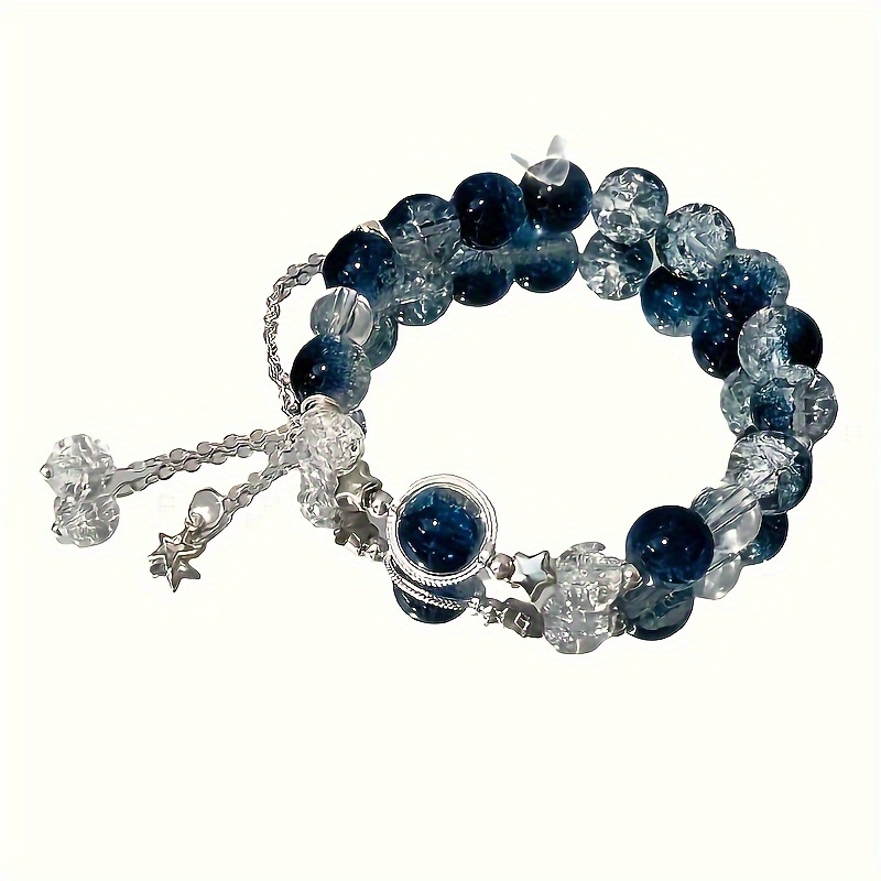 Stone Beaded Charm Bracelet Unisex Gift Stylish Jewelry