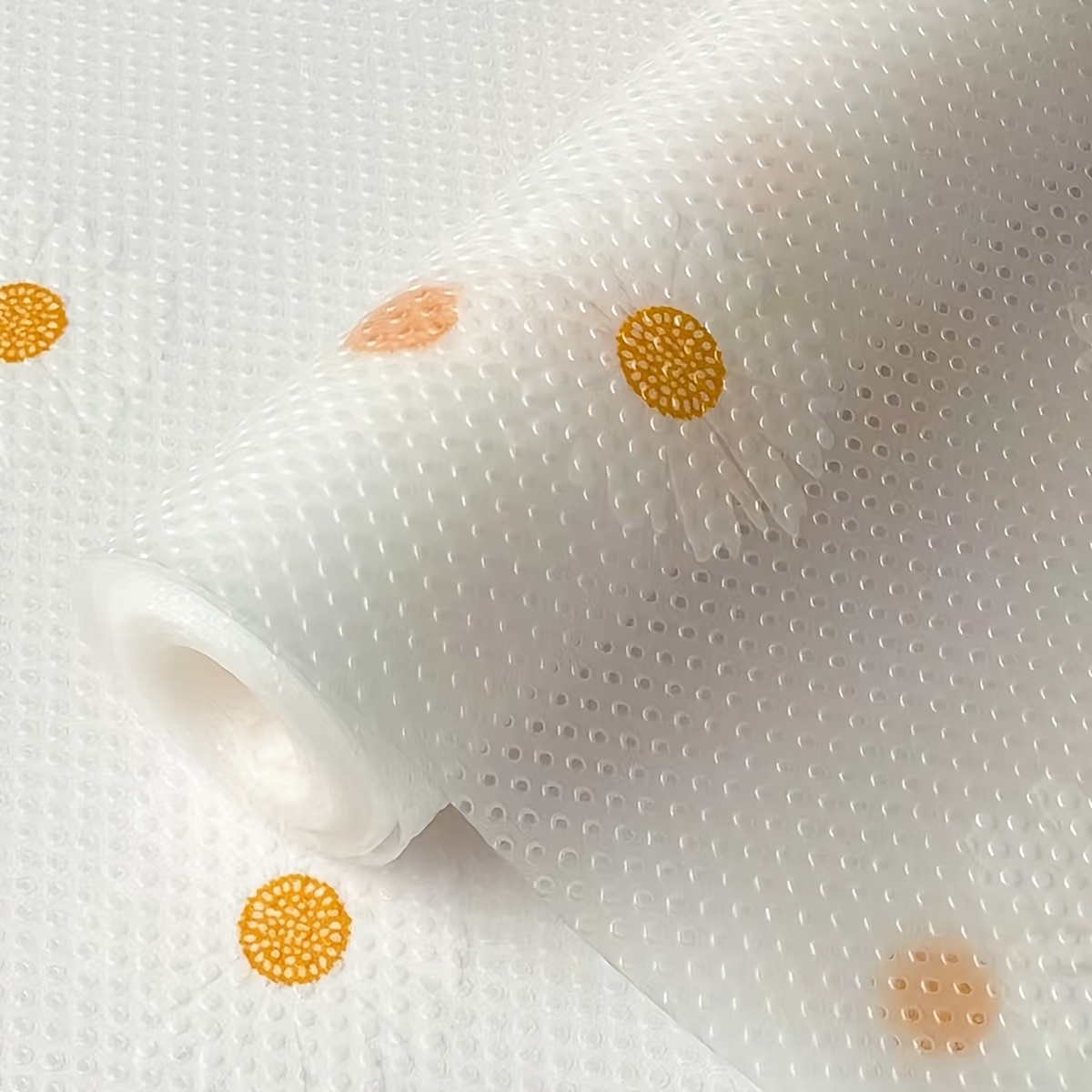 Image of 1 Roll, Small Daisy Shelf Liner High-quality Anti-slip Liner, Suitable For Kitchen Cabinet Modern Pattern Waterproof Shelf Paper Durable Eva Cabinet Liner Cuttable