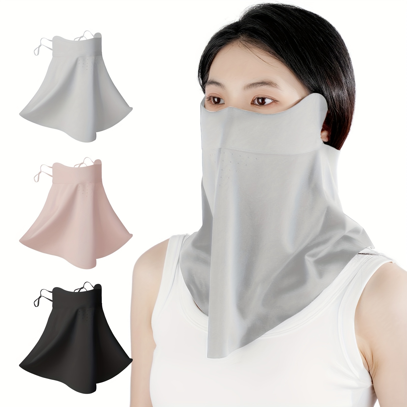 TEMU Summer New Arrival! Face Mask Sun Protection Mask Uv Protection Face Mask Adjustable Strap Outdoor Sports Cycling Camping Golf