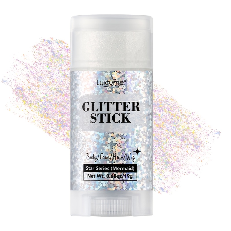 TEMU Maquillage | Luxfume Star : Bâton Pailleté Doré Grand Format - Éclat Instantané, Longue Tenue, Doux & Non-Irritant, Non-Collant, Séchage Rapide.