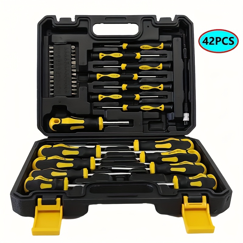 E-shop 42-tlg. magnetischer Schraubendreher-Satz, inklusive Kreuz-, Sechskant-, Torx- Präzisions-Schraubendreher-Set, geeignet für Autoreparaturen den