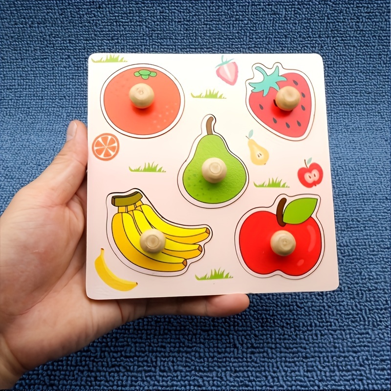 Kids Identification Boards Random Pattern - 3D Wooden Puzzle for Early Learning, Handheld Jigsaw, Ideal Holiday Gift for Little Ones & Party Game Activity, Educational Toy| Game| Content