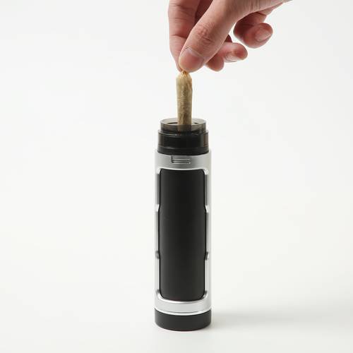 portable grinder and storage container black to changing tube with lock lid plastic mill compact travel friendly