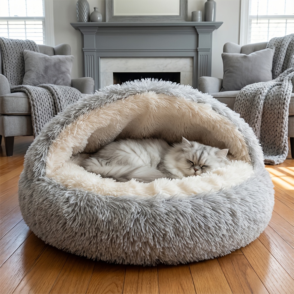The Ultimate Winter Cat Bed Guide: Why This Plush Enclosed Shell-Shaped Pet Cave Is a Cold-Weather Essential