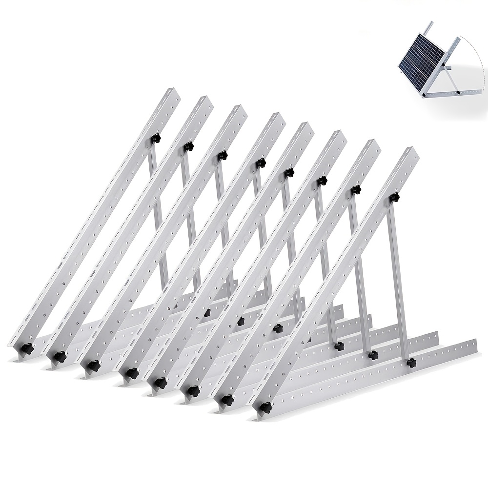 TEMU 4pcs/8pcs/16pcs - 114cm Solar Panel Mounting Bracket, Balcony Solar Power Station Support, 0-90° Adjustable Angle, Suitable For Roof-mounted