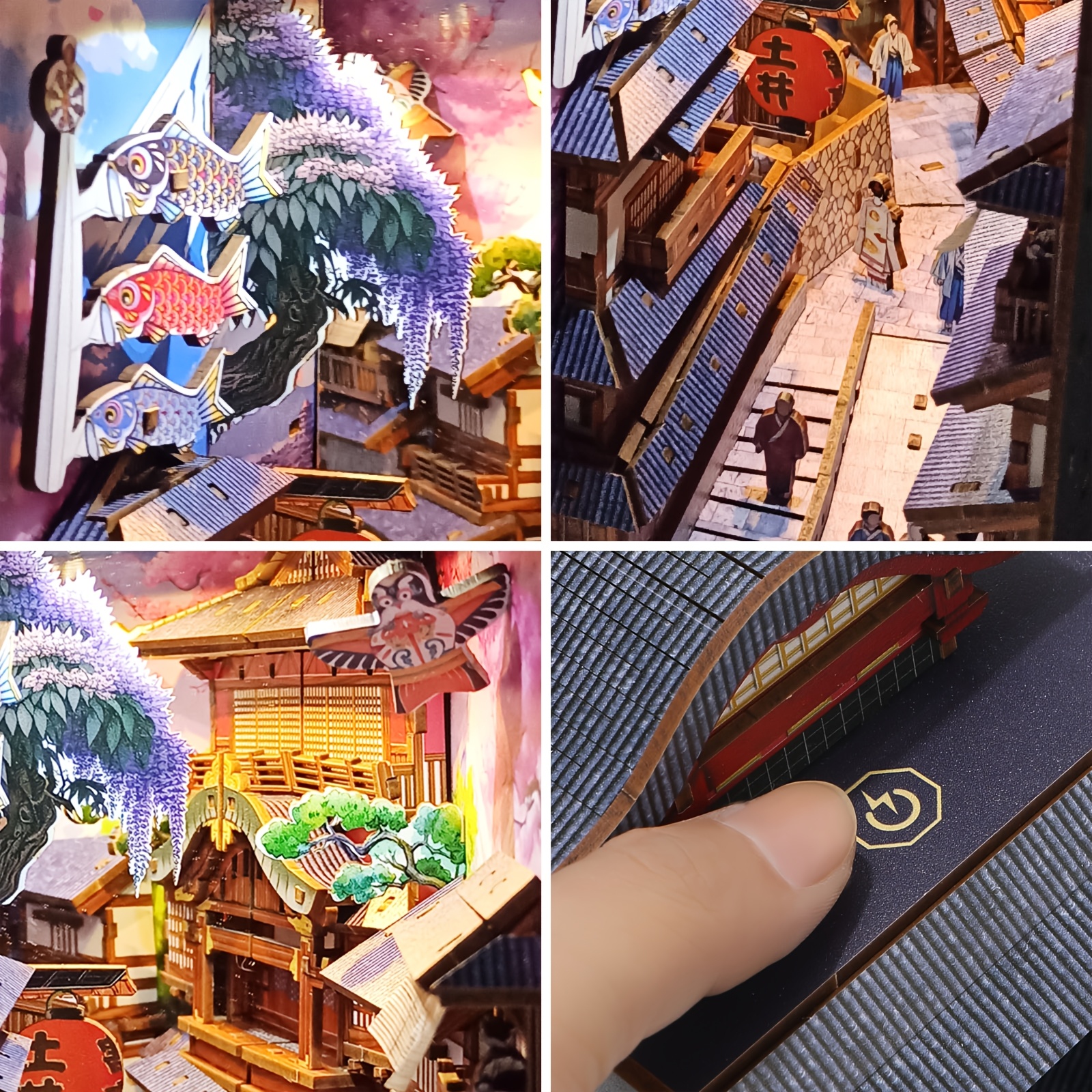 edo sakura journey diy book nook kit led wooden - Temu