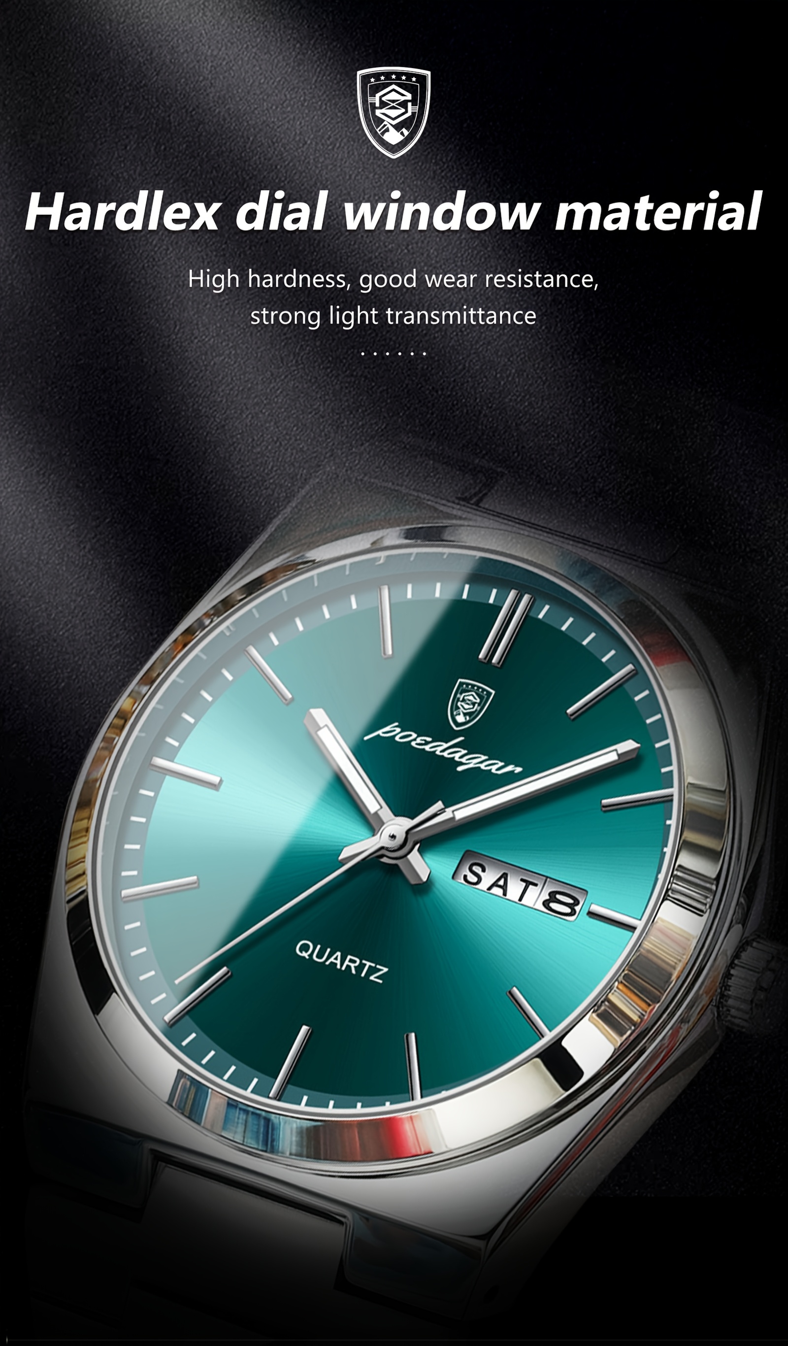   waterproof luminous calendar exceeding   stainless steel mens watch youth business   korean trend quartz wristwatch Product details 5