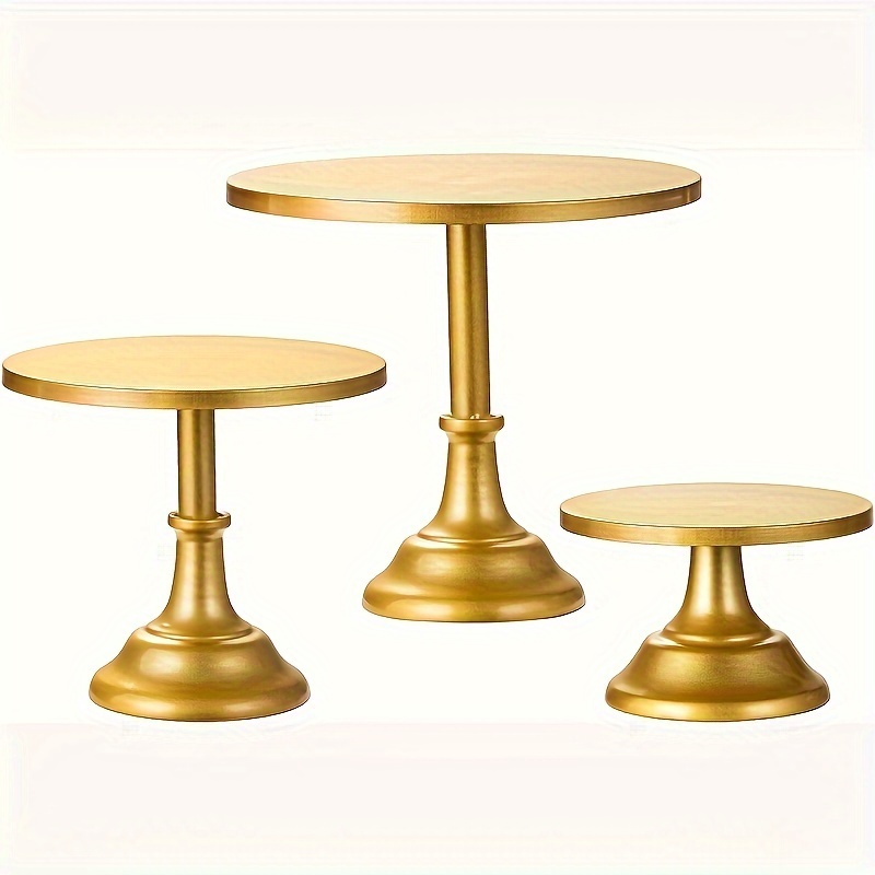 E-shop Eleganter Weißer Gusseisen-Kuchenständer - Polierte Metall-Finish, für Dessert-Präsentation & Dekoration - Vielseitiger All- Europäischer-Stil