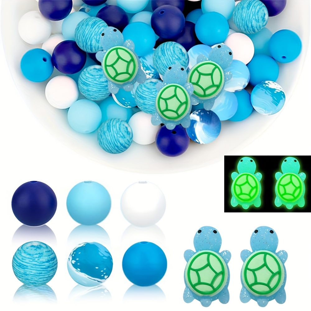10 Leuchtende Schildkröten-Silikonperlen – Glow-in-the-Dark, 17 X 30 Mm, Für Schmuck, Basteln & Schlüsselanhänger