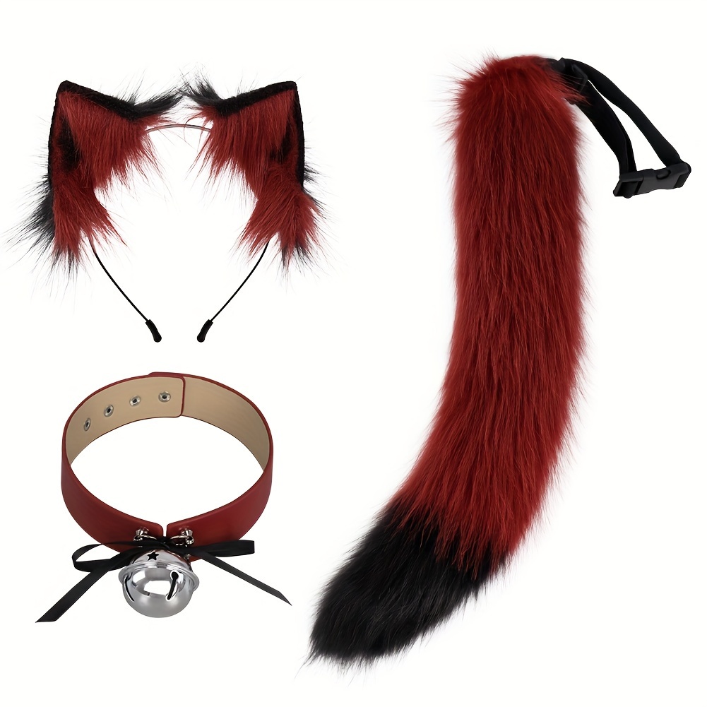 Nick Wilde inspiré Cosplay fourrure oreilles et queue de renard animal orange/marron oreilles queues réaliste fausse fourrure déguisement oreilles