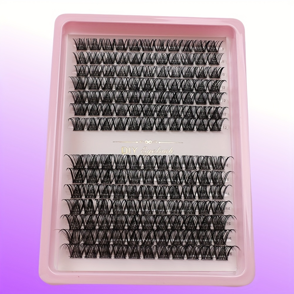 14 Eyelash Clusters 8-16mm Individual Extensions Natural Look Lashes D Fluffy Cluster Eyelashes Lashes