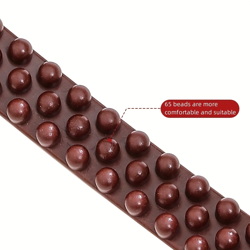 full body massage essential oil back scraper with brown beads 65 bead   roller for neck lower back and abdomen limb th stick   professional manual meridian tool for whole body relaxation Product details 6