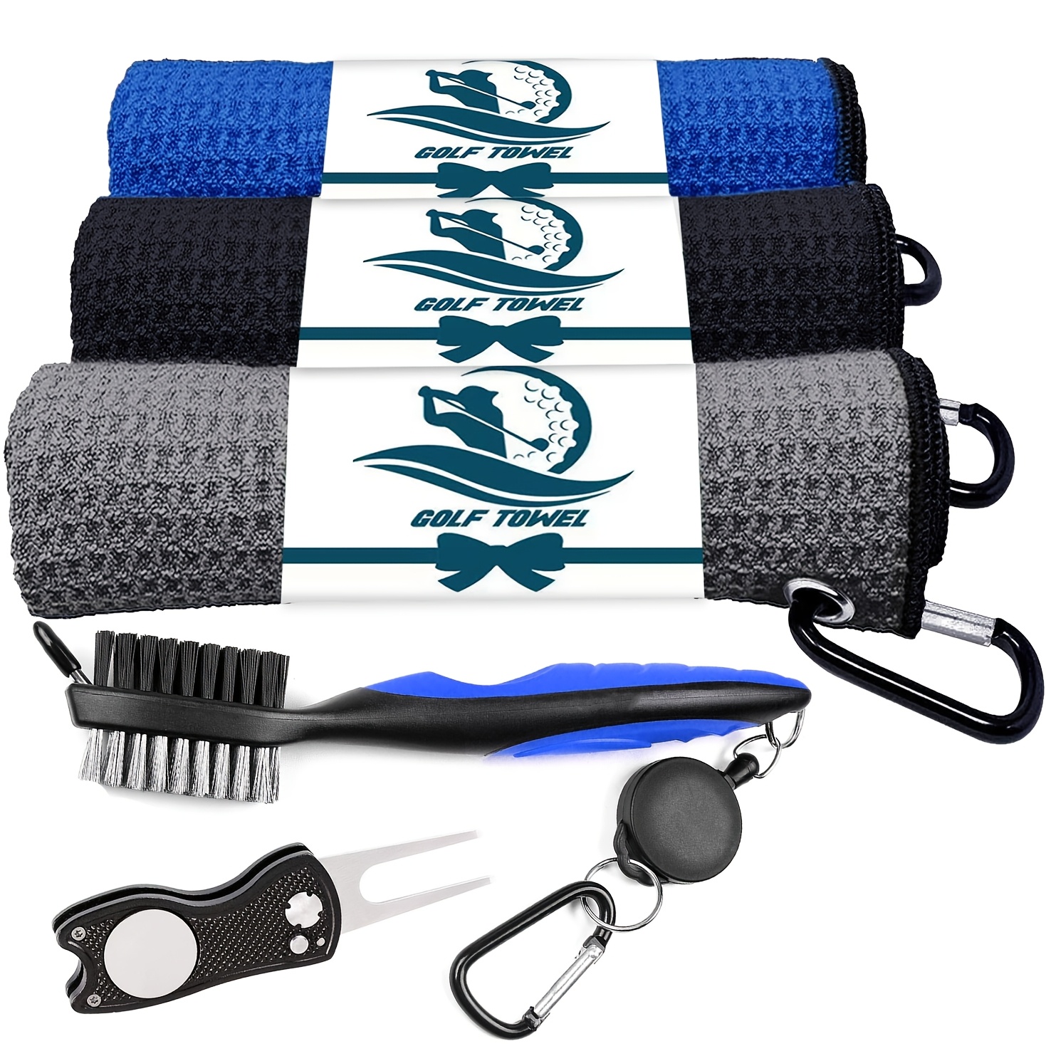 TEMU Gkandi Golf Towel Golf Towels For Golf Bags Golf Brush Repair Tool Golf Accessories Golf Gifts For Men Women