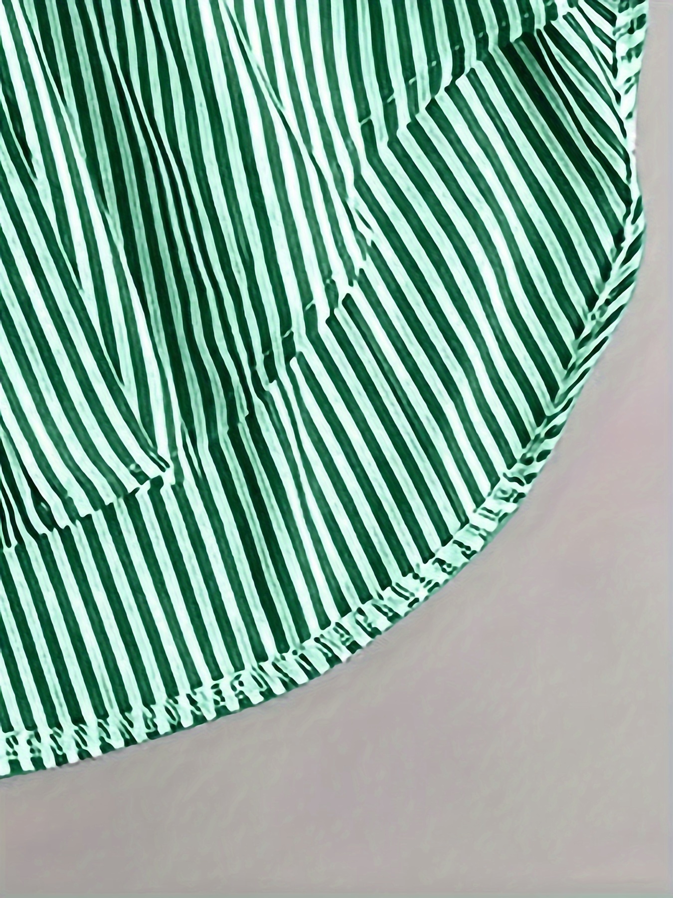 womens casual striped long sleeve button up shirt polyester machine washable non stretch fabric details 7