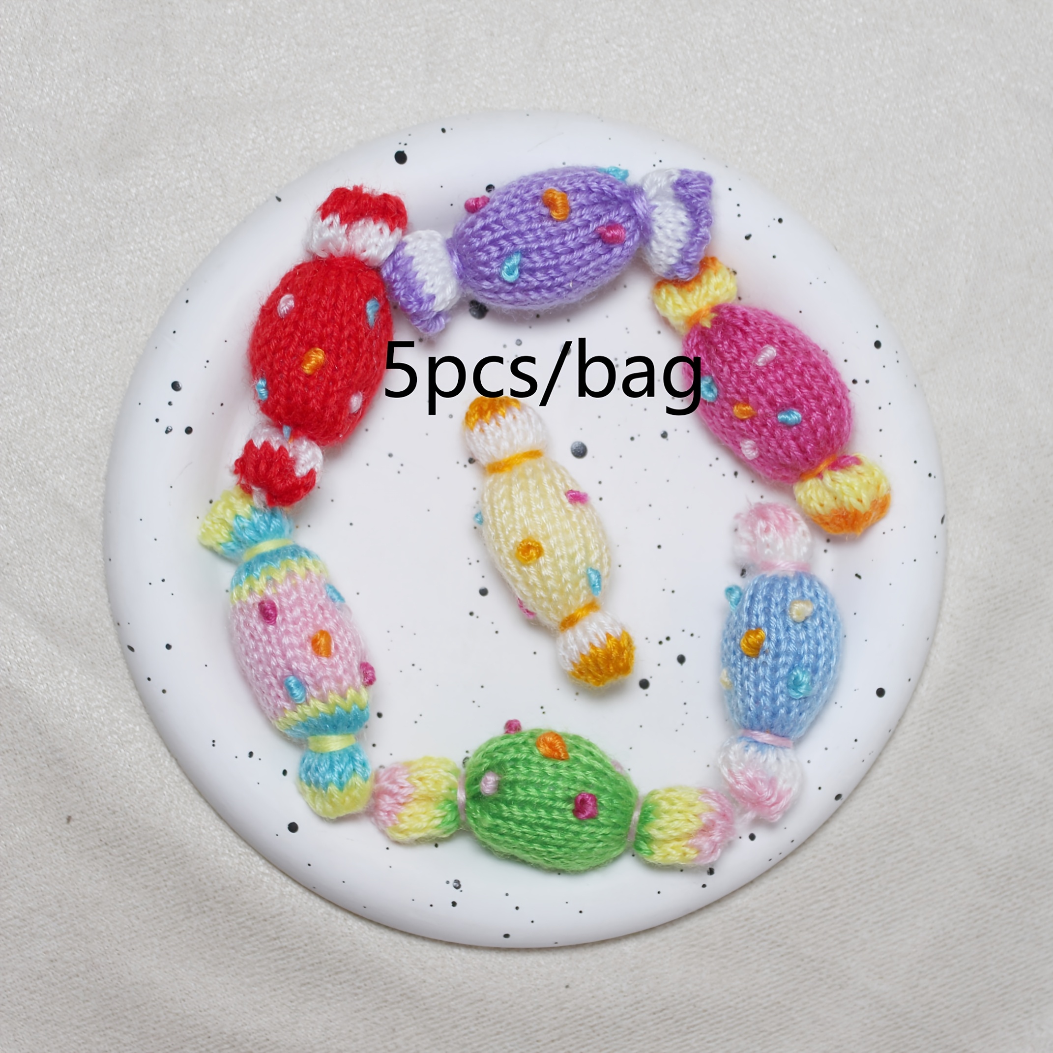 Image of 5pcs/pack Colorful Candy-colored Sweet Candy Accessories Small Diy Craft Hair Clips Hairpins Brooches Pins For Clothes Bags Jewelry Small Accessories Candy Charms Versatile Decorative Materials