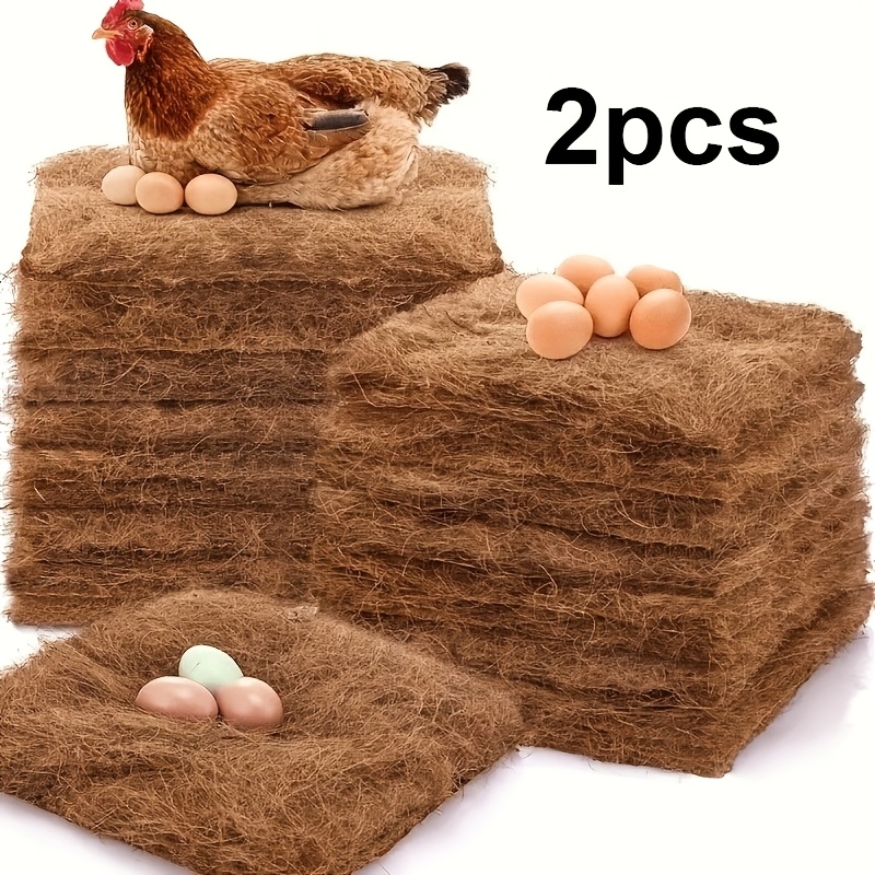 TEMU 2pcs Chicken Coop Bedding Mats - Artificial Turf Mats, Washable And Durable, Suitable For Indoor And Outdoor Use, Mats For Chickens, Rabbits,