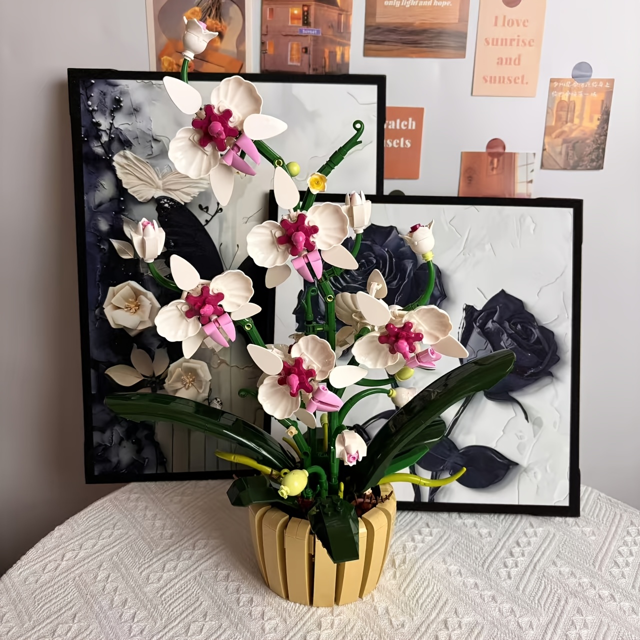 Exquisite Butterfly Orchid Building Block Set
