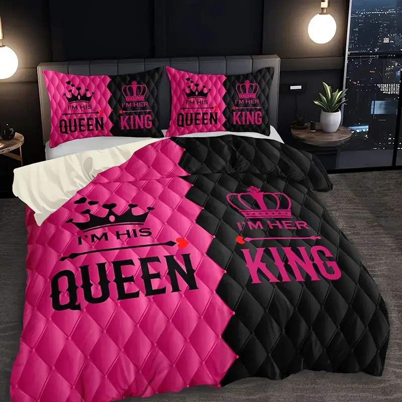 3pcs couples print duvet cover set with 1 duvet cover 2 pillowcases without pillows home dorm high definition contrast exuding and Product details 5