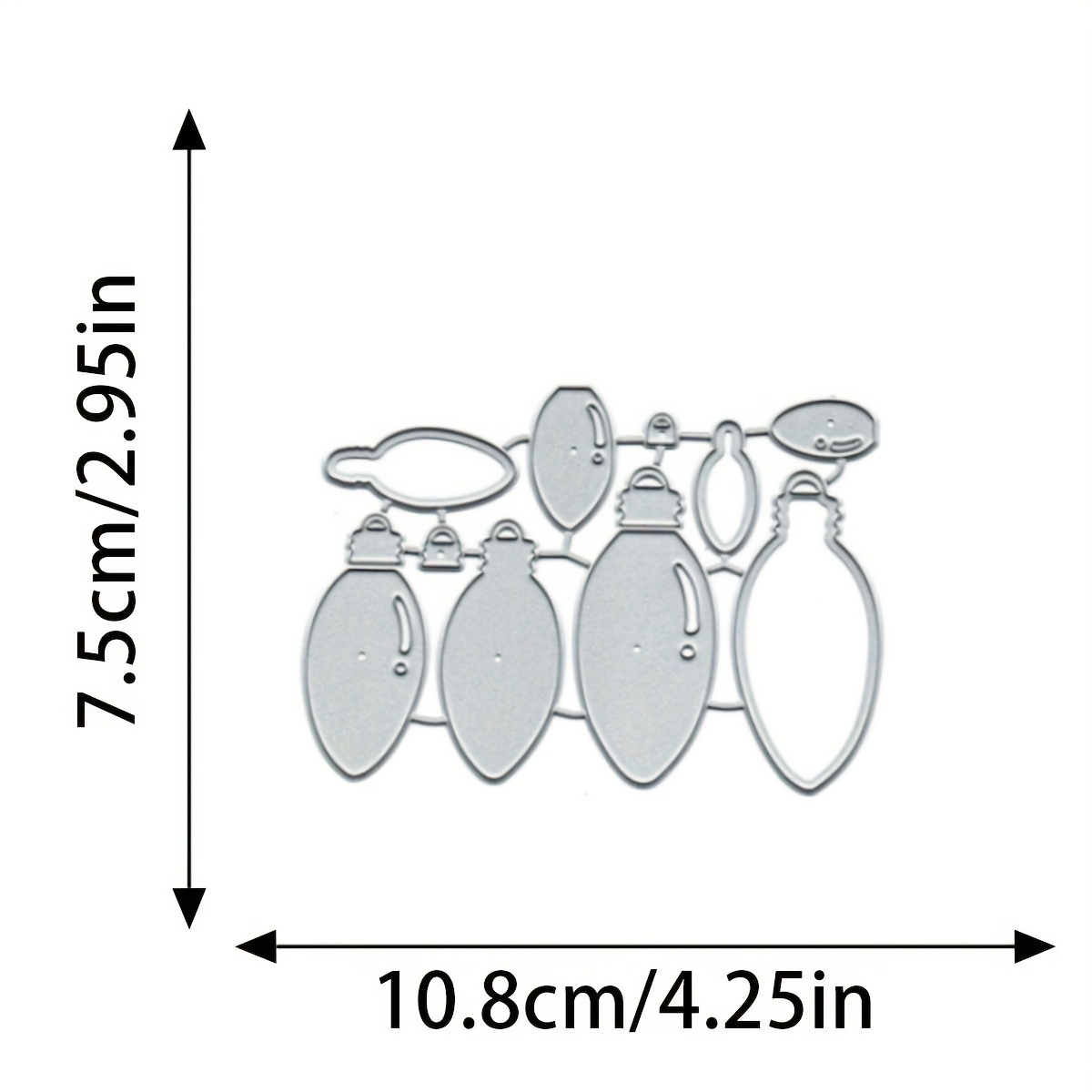 TEMU 1 pièce Pochoir de découpe guirlande lumineuse de Noël, Pochoir de découpe pour décoration de Noël pour bricolage de divers scrapbooks de fêtes