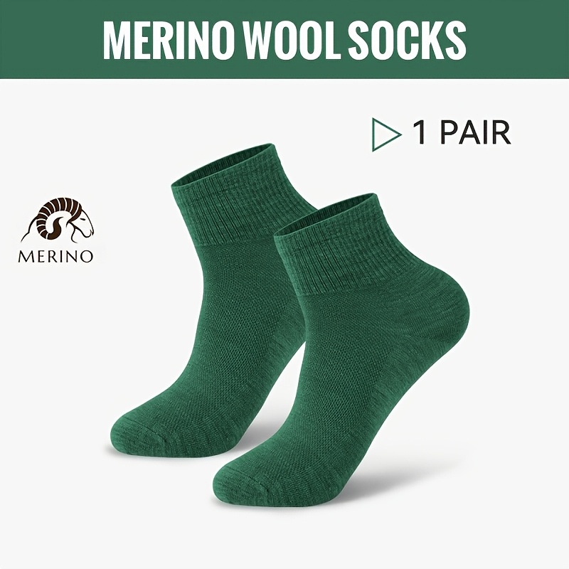 E-shop 1 Paar, WRELS Einfarbige Merinowollsocken, Outdoor-Sportschuhe, Atmungsaktives Mesh, Bequem, Schweißabsorbierend und Atmungsaktiv, Hohe