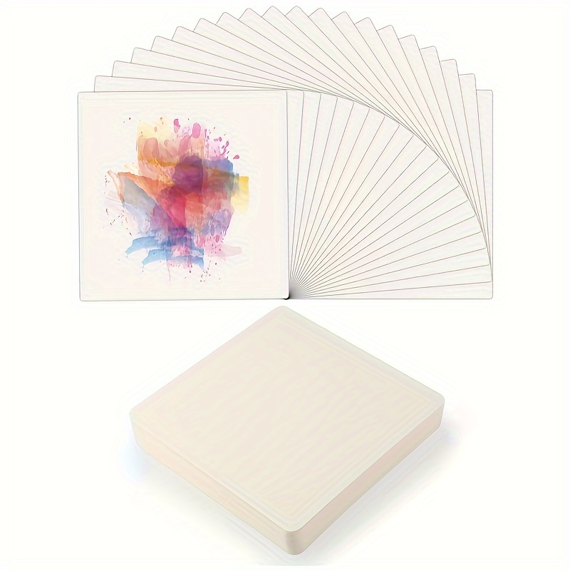 

inspiration Pack" 50-piece Premium White Watercolor Postcards - Ideal For Artists, Affordable Holiday Gift Set