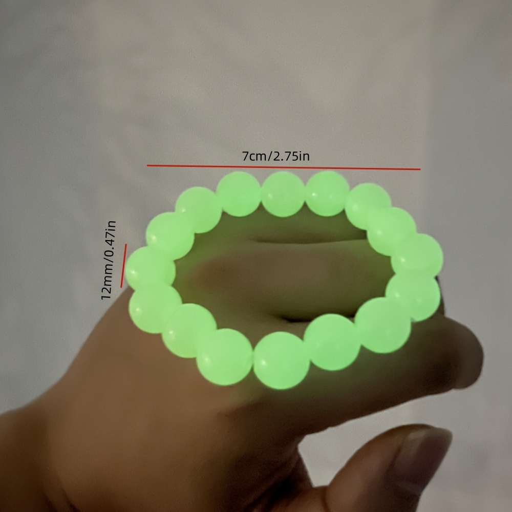 Large Glow Bead Elastic Bracelet, Trendy Couple's Gift