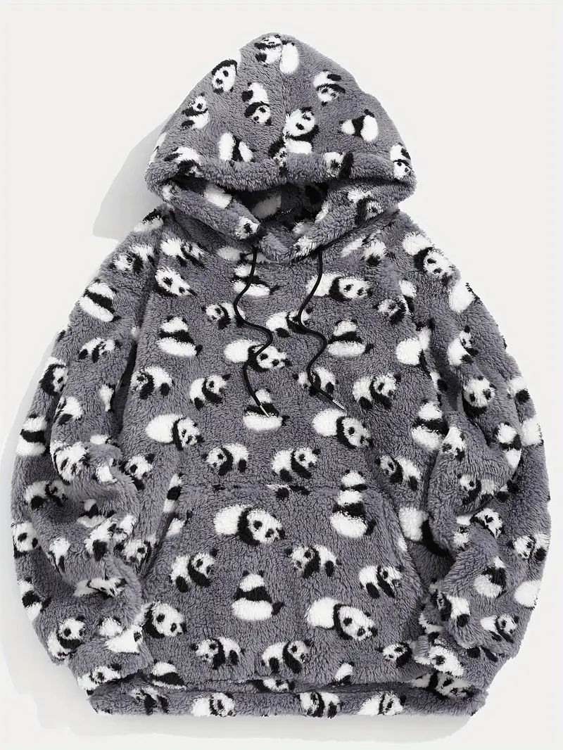 Women's Aztec Panda Print Ultra-Soft Fleece Hoodie