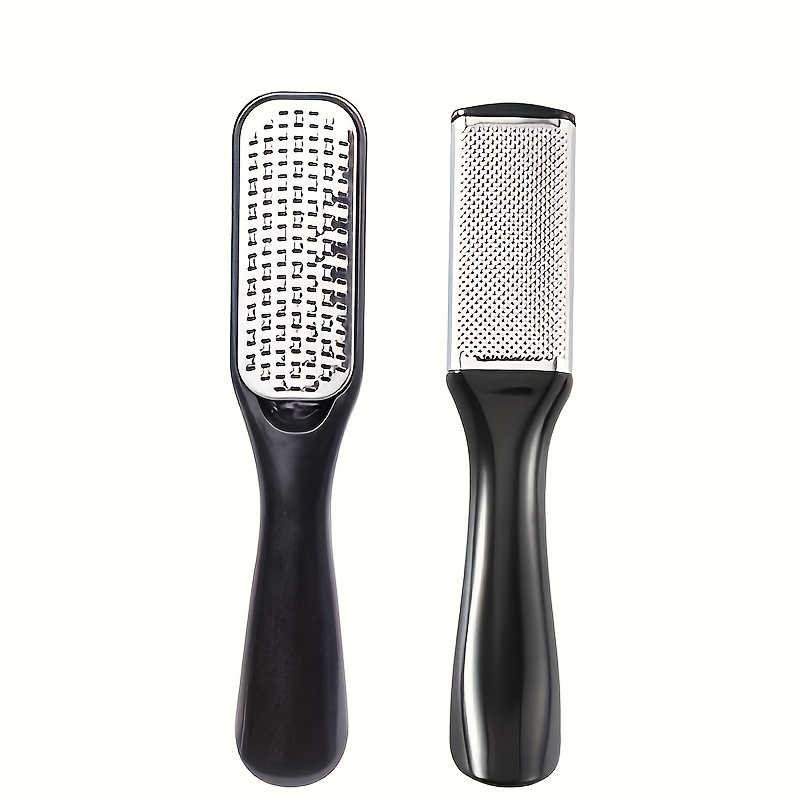 TEMU 2pcs Foot File Heel Remover, Professional Foot Care Stainless Steel Foot Rasp, Suitable For Wet And Dry Feet
